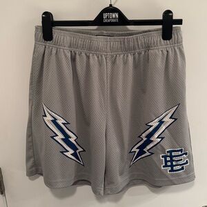 Eric Emanuel shorts grey XL EE lightning bolt blue/grey